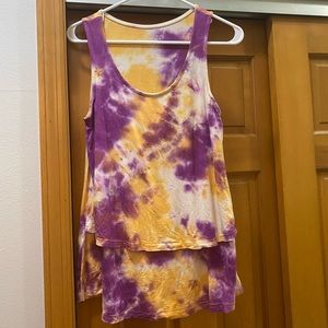 Latched Mama tie dye nursing tank